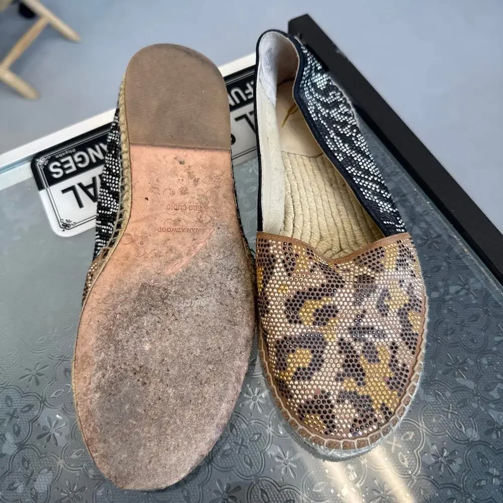 Brian Atwood Y2K Leopard Print Flats Size 7